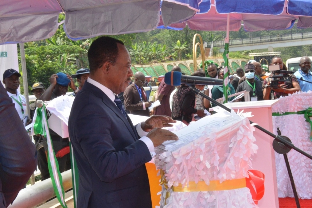 Joint Commissioning of the newly constructed two-lane Border Bridge over the Cross River at the Nigeria-Cameroon Border at Mfum/Ekok on Thursday, 3rd November 2022