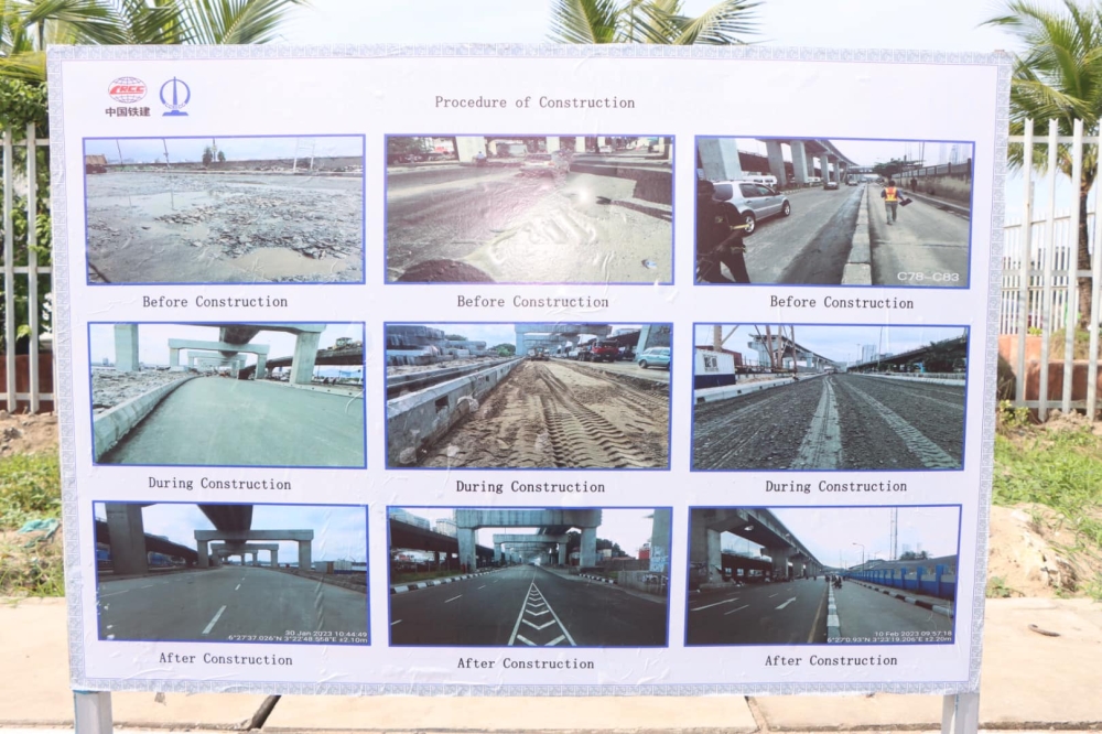 Project board for Outer - Marina - Bonny Camp Road in Lagos State