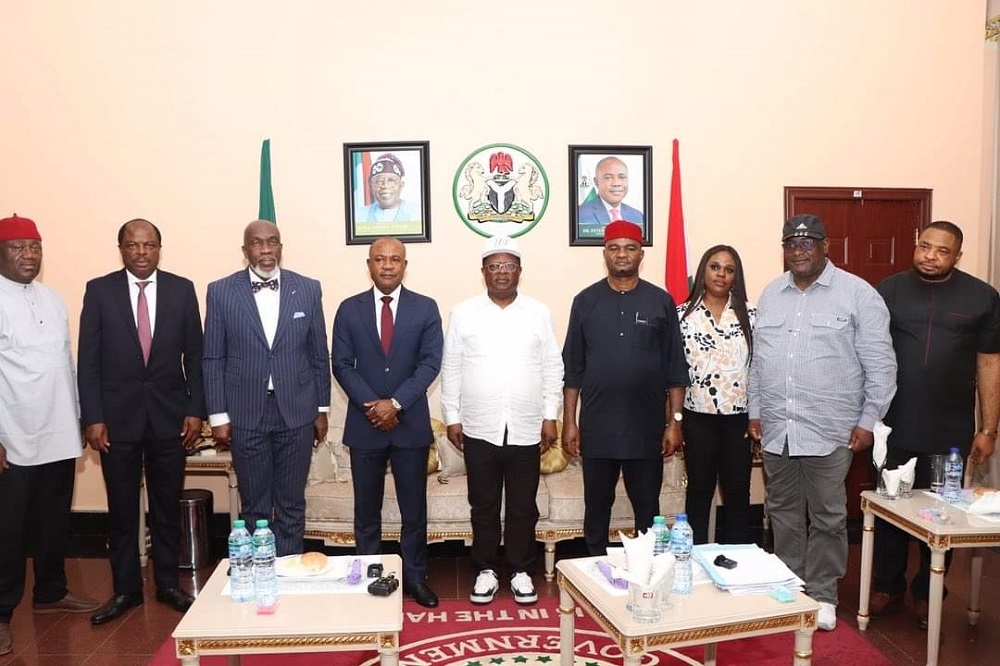 Honourable Minister, Federal Ministry of Works, Senator Dave Umahi Paid a courtesy visit to the Governor of Enugu State, H.E Peter Ndubuisi Mbah in Enugu State on the 7th September, 2023