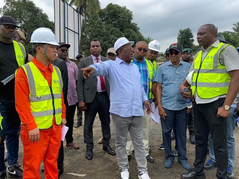 #Renewedhope…. The Honourable Minister, Federal Ministry of Works, H.E. Sen (Engr) David Nweze Umahi, CON during the inspection of the Rehabilitation and Dualization of Aba-Ikot Ekpene Road in Abia/Akwa States on the 21st September, 2023