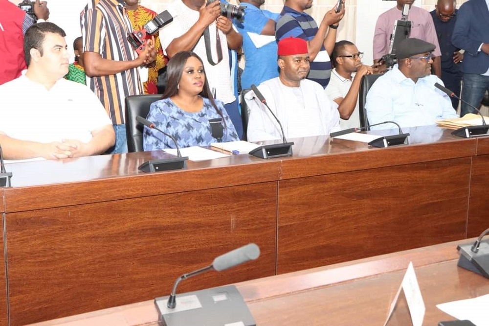 Honourable Minister, Federal Ministry of Works, Senator Dave Umahi Paid a courtesy visit to the Governor of Ebonyi State, H.E BLDR. Francis Ogbanna Nwifuru, FNIOB, FCAI, GGCEHF in Ebonyi State