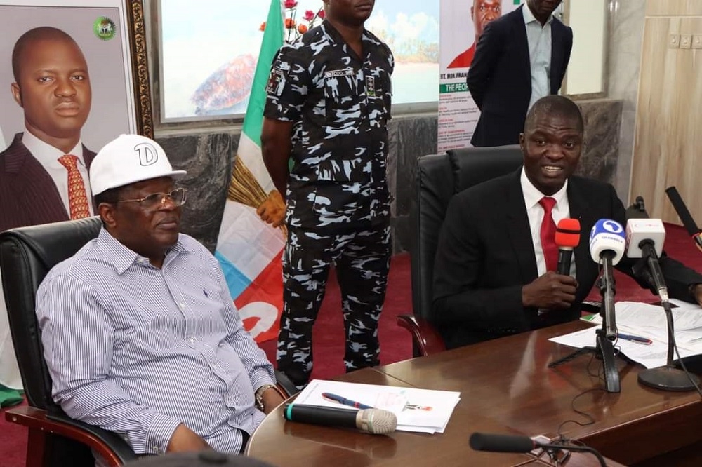 Honourable Minister, Federal Ministry of Works, Senator Dave Umahi Paid a courtesy visit to the Governor of Ebonyi State, H.E BLDR. Francis Ogbanna Nwifuru, FNIOB, FCAI, GGCEHF in Ebonyi State