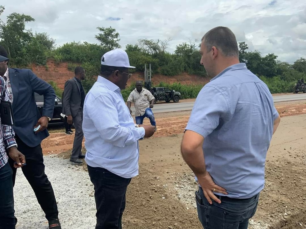 Honourable Minister of Works, H.E (Engr) Nwaze David Umahi and some management staff inspecting the Dualization of Abuja–Lokoja Road, Section II, Sheda – Abaji on the 17th of September, 2023