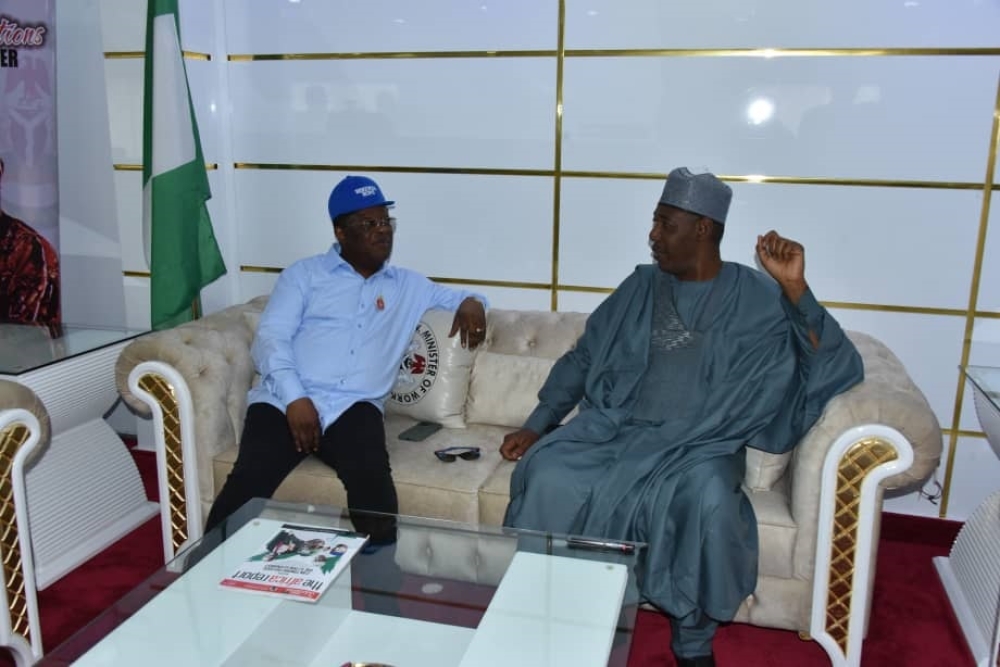 GOVERNOR  ZULUM  PAYS A COURTESY CALL TO THE HON. MINISTER OF WORKS, SEEKS FEDERAL GOVERNMENT'S INTERVENTION ON ROAD INFRASTRUCTURE IN BORNO STATE