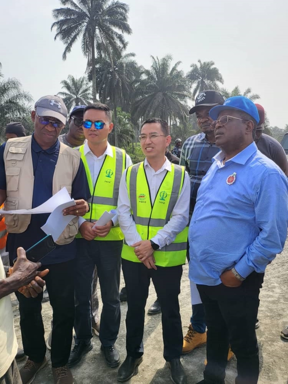 Works Minister, His Excellency Sen. Engr Nweze David Umahi arriving in Nigeria from Cotonou, Benin Republic where he chaired a Steering Committee on the construction of Lagos- Abidjan Highway Corridor Development Project on 15th December,2023,