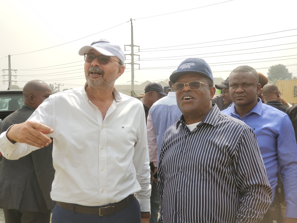 Minister of Works, Sen Umahi  inspects the 56.10 kilometers Enugu-Port Harcourt Dual Carriageway under reconstruction in Abia State and the 15 kilometers Eleme to Onne Junction in East West Road Section 3, comprising of 3 lanes each in Port Harcourt, Rivers State