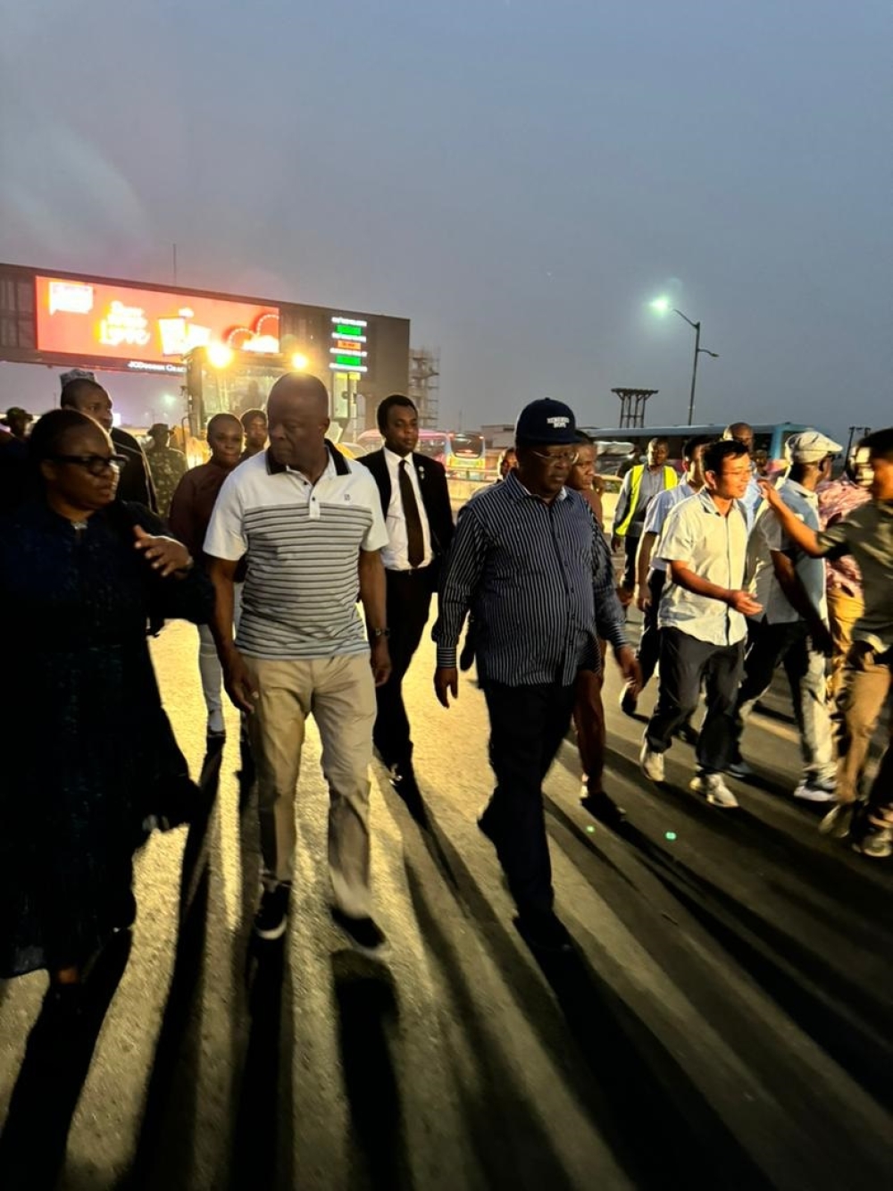 Honourable Minister of Works, Sen. Engr. Nweze David Umahi, CON, and his counterpart, the Minister of Finance and Coordinating Minister of the Economy, Chief Wale Edun