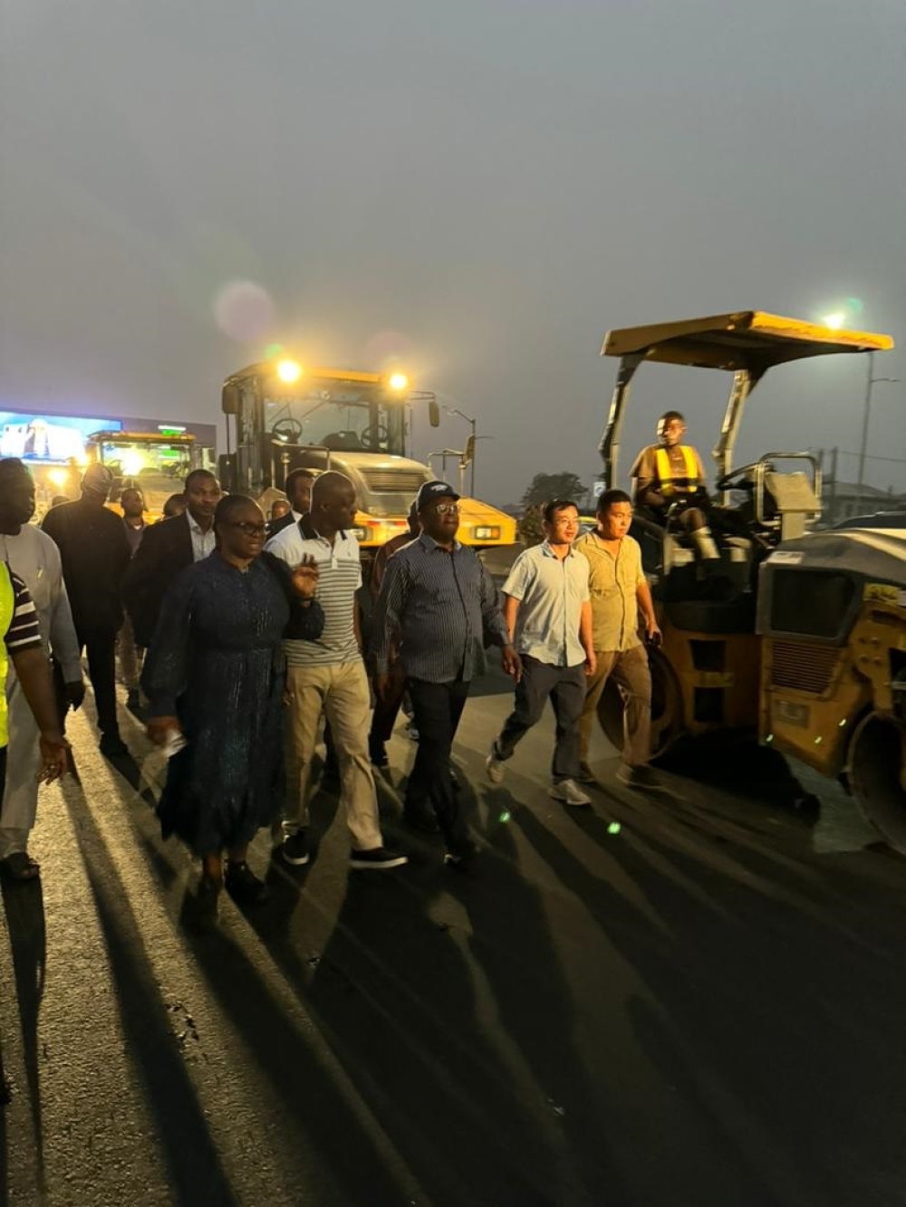 Honourable Minister of Works, Sen. Engr. Nweze David Umahi, CON, and his counterpart, the Minister of Finance and Coordinating Minister of the Economy, Chief Wale Edun