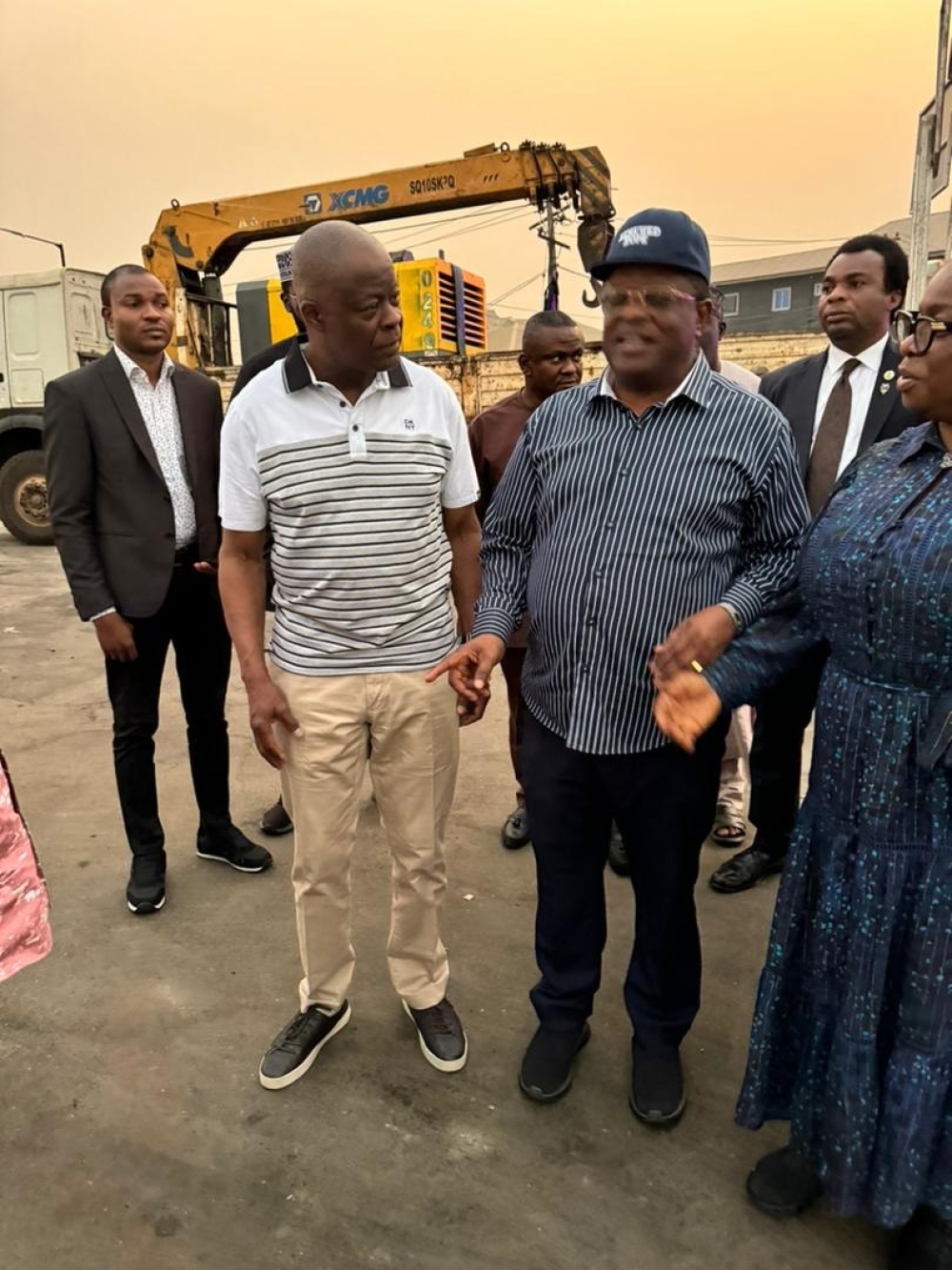 Honourable Minister of Works, Sen. Engr. Nweze David Umahi, CON, and his counterpart, the Minister of Finance and Coordinating Minister of the Economy, Chief Wale Edun