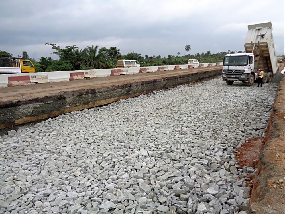 Work in Progress... Personnel of theÂ Reynolds Construction Company Nigeria Limited, working on the Rehabilitation, Reconstruction and Expansion of Lagos - Ibadan Â Expressway Section ll (Shagamu-lbadan).Â 