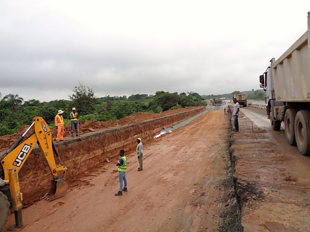 Work in Progress... Personnel of theÂ Reynolds Construction Company Nigeria Limited, working on the Rehabilitation, Reconstruction and Expansion of Lagos - Ibadan Â Expressway Section ll (Shagamu-lbadan).Â 