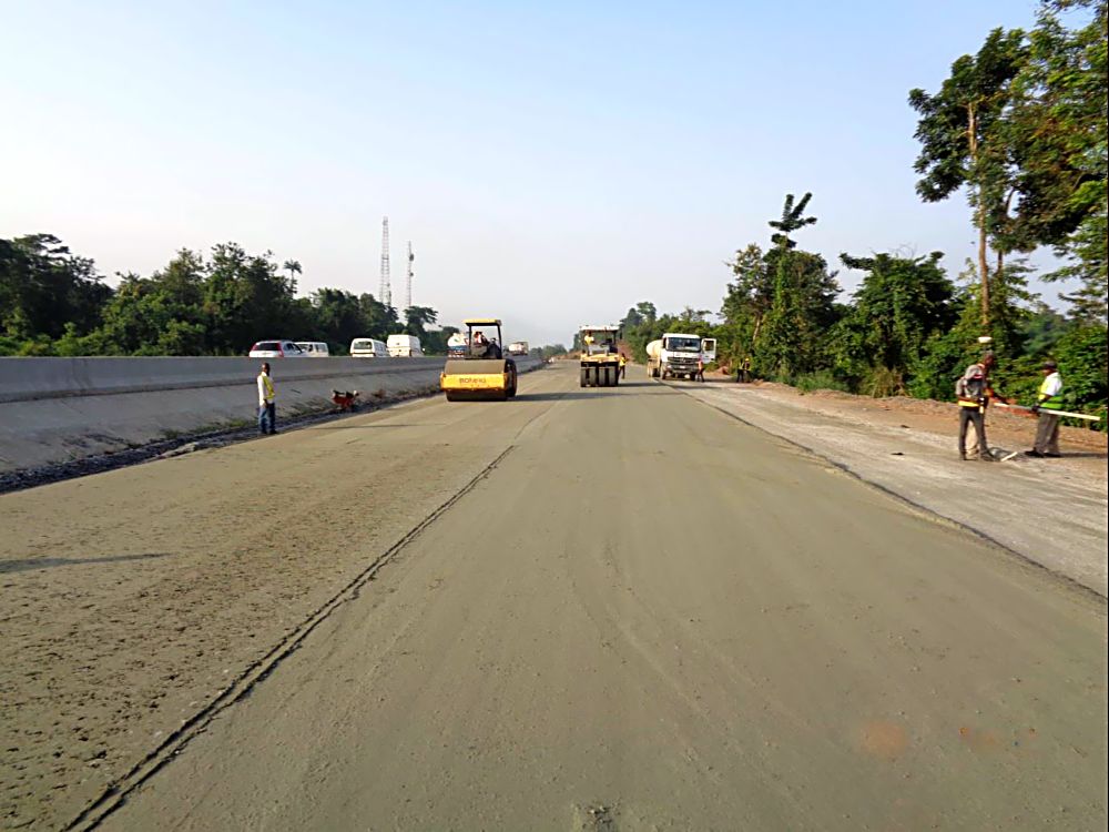 Work in Progress... Personnel of theÂ Reynolds Construction Company Nigeria Limited, working on the Rehabilitation, Reconstruction and Expansion of Lagos - Ibadan Â Expressway Section ll (Shagamu-lbadan).Â 