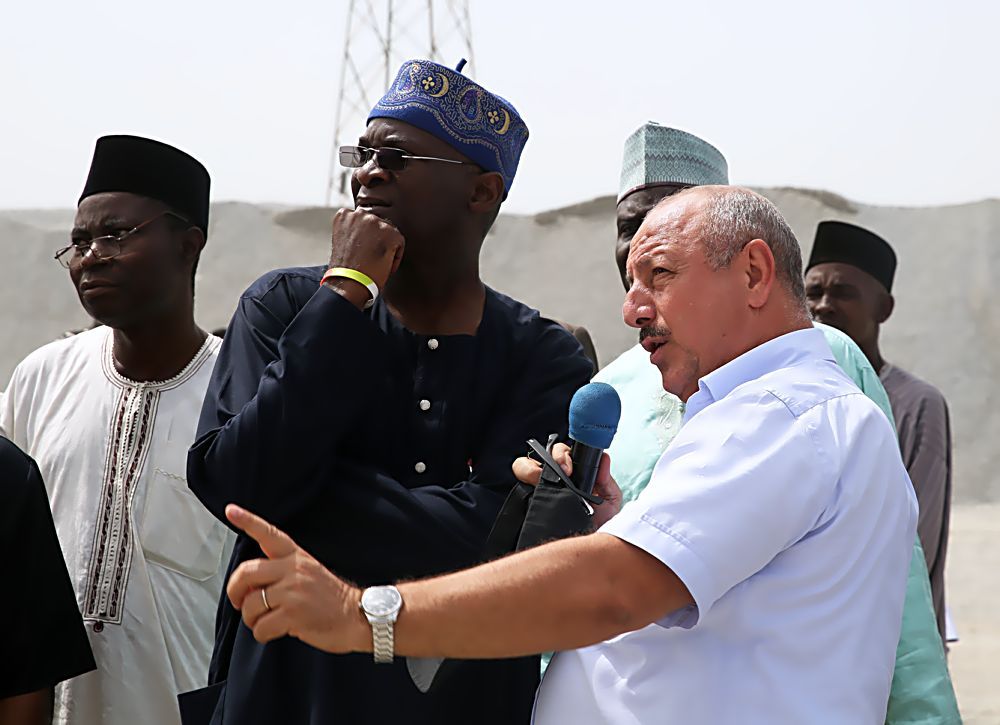 Hon. Minister of Power, Works & Housing,Mr Babatunde Fashola, SAN(left)  being briefed by the Manager Director, Messrs. Triacta Nigeria Limited, Mr Elie Farhat,(right) during the Ministerâ€™s inspection tour of the Rehabilitation of Sokoto -Tambuwal â€“ Jega â€“Kontagora Makera road in Sokoto State on Sunday 9th October 2016